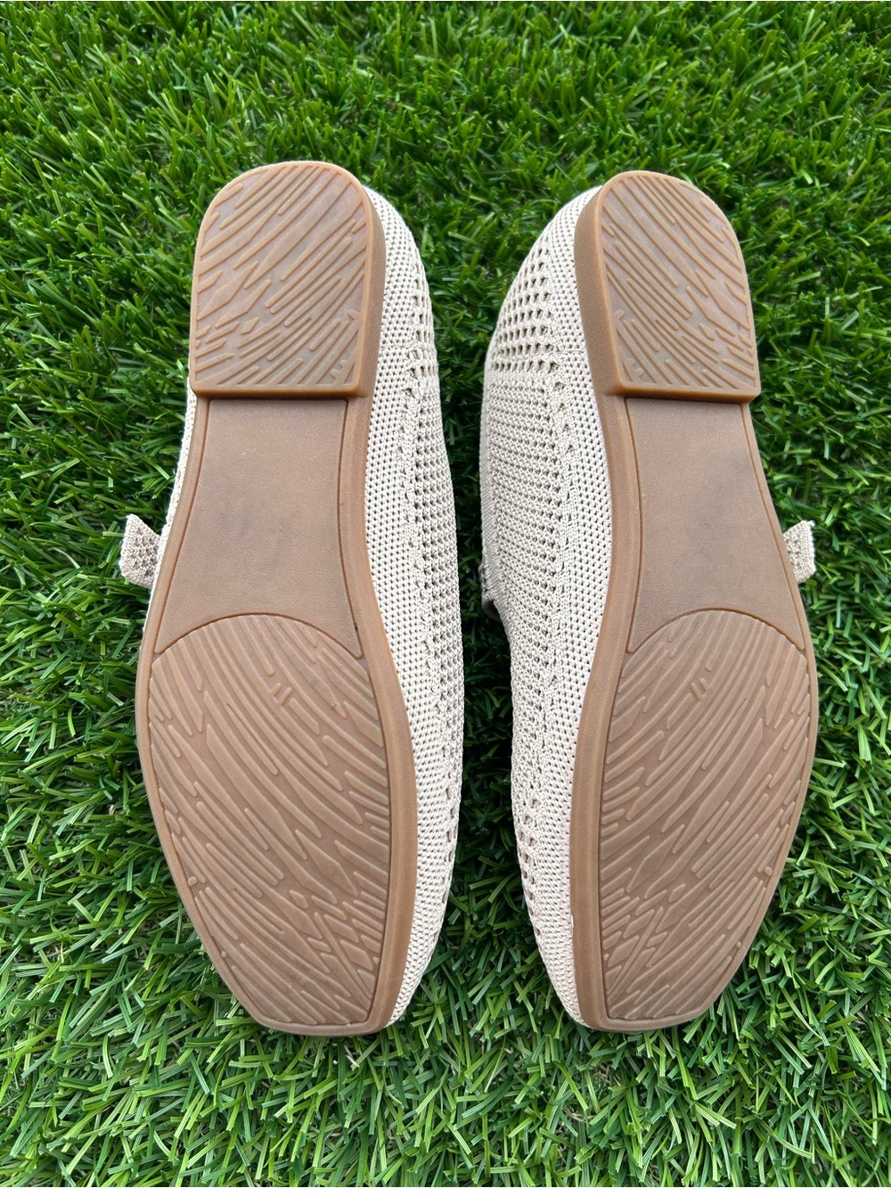 Frank Mully Comfort Soft Women’s Beige Knitted Mary Jane Flats size 8 - Picture 5 of 6
